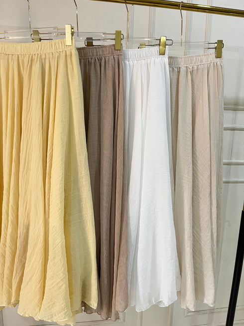 Summer Cotton Flare Long Skirts